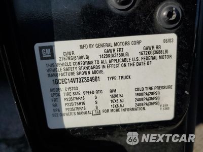Zdjęcie 13 z 13 samochodu: 2003 CHEVROLET SILVERADO C1500 VIN:1GCEC14V73Z354901 - miniatura