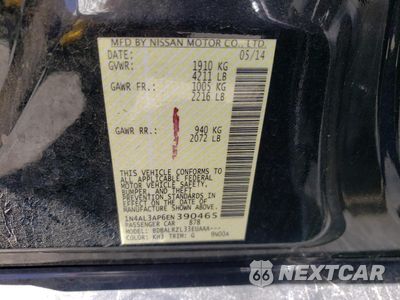 Zdjęcie 12 z 12 samochodu: 2014 NISSAN ALTIMA 2.5 VIN:1N4AL3AP6EN390465 - miniatura