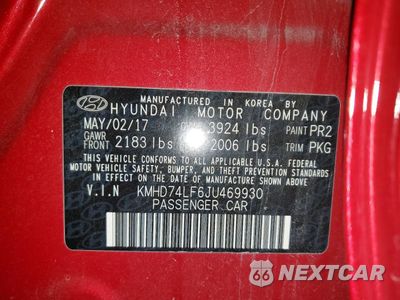 Zdjęcie 12 z 12 samochodu: 2018 HYUNDAI ELANTRA SE VIN:KMHD74LF6JU469930 - miniatura