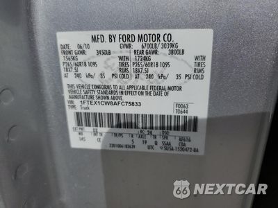 Zdjęcie 14 z 14 samochodu: 2010 FORD F150 SUPER CAB VIN:1FTEX1CW8AFC75833 - miniatura