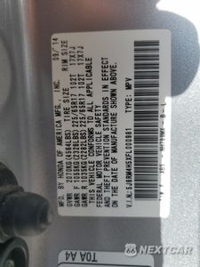 Zdjęcie 14 z 14 samochodu: 2015 HONDA CR-V EX VIN:5J6RM4H5XFL000981 - miniatura
