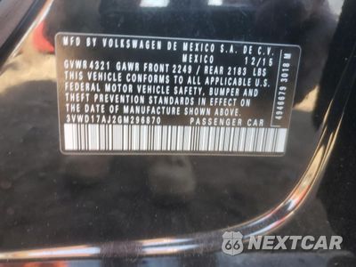 Zdjęcie 12 z 12 samochodu: 2016 VOLKSWAGEN JETTA SPORT VIN:3VWD17AJ2GM296870 - miniatura