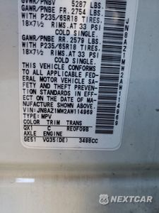 Zdjęcie 13 z 13 samochodu: 2010 NISSAN MURANO S VIN:JN8AZ1MW2AW114969 - miniatura