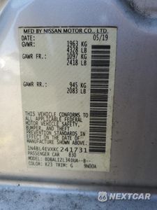 Zdjęcie 12 z 15 samochodu: 2019 NISSAN ALTIMA SL VIN:1N4BL4EVXKC241731 - miniatura