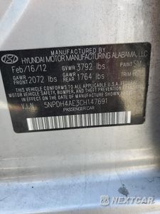 Zdjęcie 12 z 12 samochodu: 2012 HYUNDAI ELANTRA GLS VIN:5NPDH4AE3CH147691 - miniatura