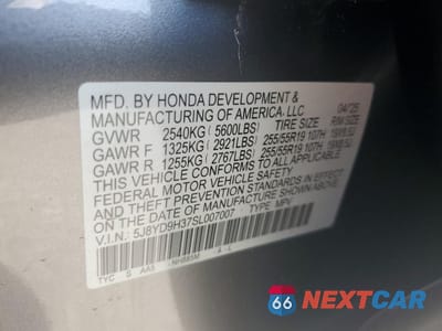 Zdjęcie 13 z 15 samochodu: 2025 ACURA MDX VIN:5J8YD9H37SL007007 - miniatura