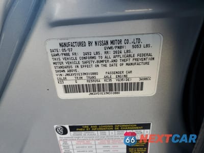 Zdjęcie 13 z 15 samochodu: 2007 INFINITI M35 BASE VIN:JNKAY01E37M310880 - miniatura