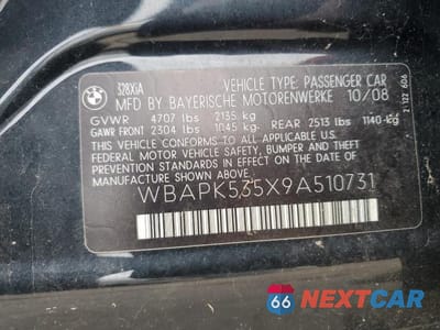 Zdjęcie 12 z 12 samochodu: 2009 BMW 328 XI SULEV VIN:WBAPK535X9A510731 - miniatura