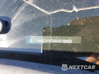 Zdjęcie 12 z 13 samochodu: 2019 HONDA ACCORD EXL VIN:1HGCV1F54KA119403 - miniatura