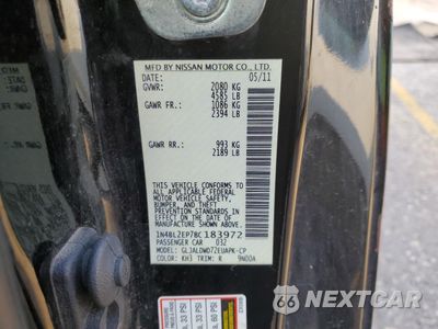 Zdjęcie 12 z 14 samochodu: 2011 NISSAN ALTIMA SR VIN:1N4BL2EP7BC183972 - miniatura