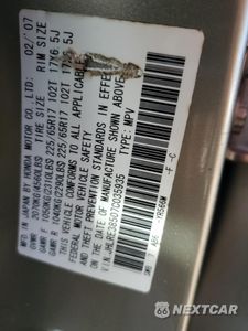 Zdjęcie 12 z 14 samochodu: 2007 HONDA CR-V EX VIN:JHLRE38507C035935 - miniatura