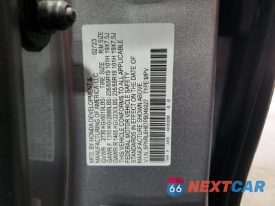 Zdjęcie 13 z 14 samochodu: 2023 HONDA ODYSSEY TOURING VIN:5FNRL6H87PB046027 - miniatura