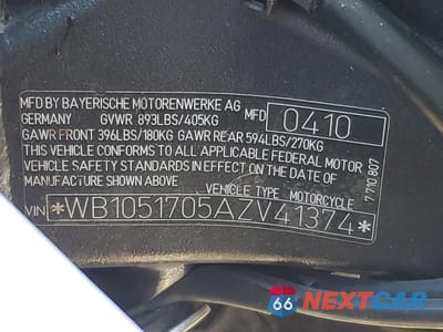 Zdjęcie 8 z 8 samochodu: 2010 BMW S 1000 RR VIN:WB1051705AZV41374 - miniatura
