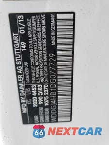 Zdjęcie 12 z 14 samochodu: 2013 MERCEDES-BENZ C 250 VIN:WDDGJ4HB1DG077729 - miniatura