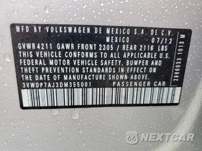 Zdjęcie 12 z 12 samochodu: 2013 VOLKSWAGEN JETTA SE VIN:3VWDP7AJ3DM355001 - miniatura