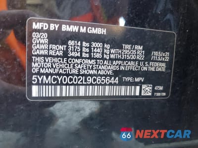 Zdjęcie 13 z 13 samochodu: 2020 BMW X6 M VIN:5YMCY0C02L9C65644 - miniatura