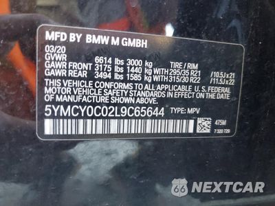 Zdjęcie 13 z 13 samochodu: 2020 BMW X6 M VIN:5YMCY0C02L9C65644 - miniatura