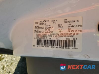 Zdjęcie 12 z 12 samochodu: 2007 DODGE RAM 3500 ST VIN:3D7MX48A67G807135 - miniatura