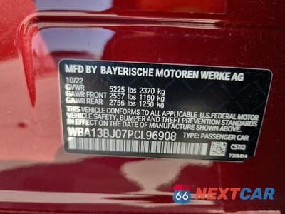 Zdjęcie 12 z 12 samochodu: 2023 BMW 530 XI VIN:WBA13BJ07PCL96908 - miniatura