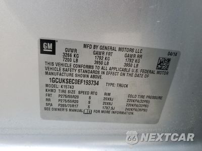 Zdjęcie 12 z 14 samochodu: 2014 CHEVROLET SILVERADO K1500 LTZ VIN:1GCUKSEC0EF193734 - miniatura