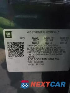 Zdjęcie 13 z 13 samochodu: 2021 CHEVROLET MALIBU RS VIN:1G1ZG5ST8MF061759 - miniatura
