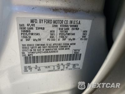 Zdjęcie 13 z 15 samochodu: 2003 FORD ESCAPE XLS VIN:1FMYU92143KA00833 - miniatura