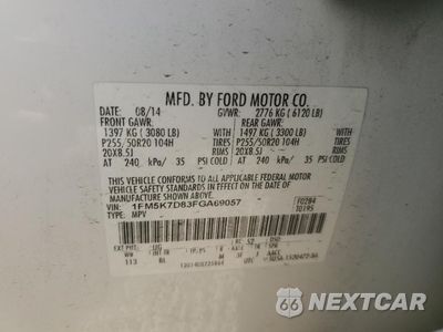 Zdjęcie 13 z 15 samochodu: 2015 FORD EXPLORER XLT VIN:1FM5K7D83FGA69057 - miniatura