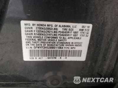 Zdjęcie 13 z 15 samochodu: 2011 HONDA PILOT EXL VIN:5FNYF3H53BB011064 - miniatura