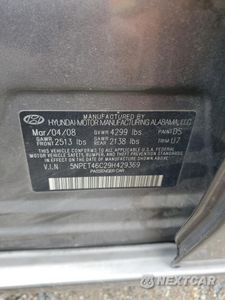 Zdjęcie 12 z 12 samochodu: 2009 HYUNDAI SONATA GLS VIN:5NPET46C29H429369 - miniatura