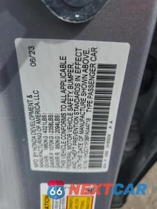 Zdjęcie 12 z 12 samochodu: 2023 HONDA ACCORD EX VIN:1HGCY1F38PA044718 - miniatura