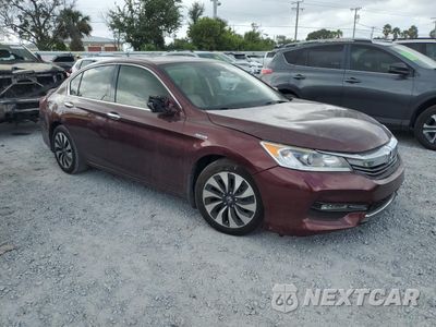Czwarte zdjęcie samochodu z boku: 2017 HONDA ACCORD HYBRID EXL VIN:JHMCR6F51HC006861 - miniatura