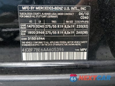Zdjęcie 13 z 15 samochodu: 2010 MERCEDES-BENZ GL 450 4MATIC VIN:4JGBF7BE6AA605396 - miniatura