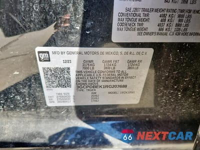 Zdjęcie 12 z 13 samochodu: 2024 CHEVROLET SILVERADO K1500 CUSTOM VIN:3GCPDBEK1RG203688 - miniatura