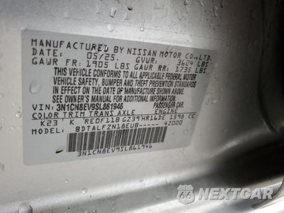 Zdjęcie 12 z 13 samochodu: 2025 NISSAN VERSA SV VIN:3N1CN8EV9SL861946 - miniatura