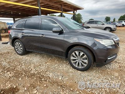 Czwarte zdjęcie samochodu z boku: 2015 ACURA MDX TECHNOLOGY VIN:5FRYD4H44FB019262 - miniatura