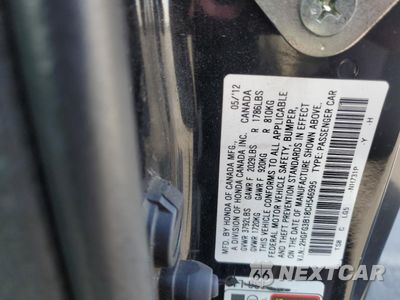 Zdjęcie 12 z 13 samochodu: 2012 HONDA CIVIC EXL VIN:2HGFG3B18CH546995 - miniatura