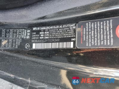 Zdjęcie 12 z 12 samochodu: 2000 MERCEDES-BENZ CLK 320 VIN:WDBLK65G3YT039349 - miniatura