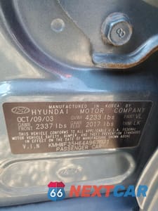 Zdjęcie 12 z 12 samochodu: 2004 HYUNDAI SONATA GLS VIN:KMHWF35H64A967071 - miniatura