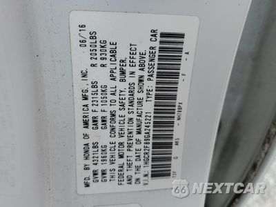 Zdjęcie 12 z 14 samochodu: 2016 HONDA ACCORD EXL VIN:1HGCR2F89GA245221 - miniatura