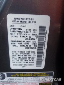 Zdjęcie 13 z 13 samochodu: 2008 INFINITI FX35 VIN:JNRAS08W18X206888 - miniatura