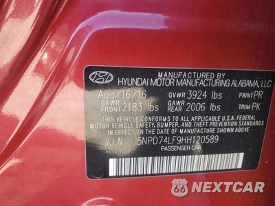Zdjęcie 12 z 14 samochodu: 2017 HYUNDAI ELANTRA SE VIN:5NPD74LF9HH120589 - miniatura