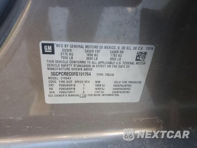Zdjęcie 13 z 13 samochodu: 2015 CHEVROLET SILVERADO C1500 LT VIN:3GCPCREC6FG191764 - miniatura