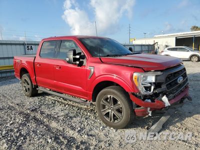 Czwarte zdjęcie samochodu z boku: 2022 FORD F150 SUPERCREW VIN:1FTFW1E56NKE24491 - miniatura