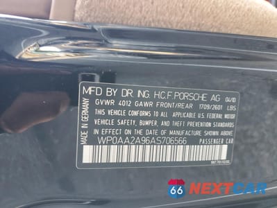 Zdjęcie 12 z 12 samochodu: 2010 PORSCHE 911 CARRERA 2 VIN:WP0AA2A96AS706566 - miniatura