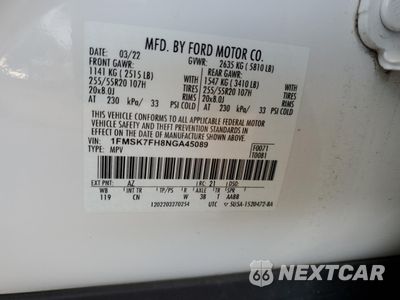 Zdjęcie 12 z 12 samochodu: 2022 FORD EXPLORER LIMITED VIN:1FMSK7FH8NGA45089 - miniatura