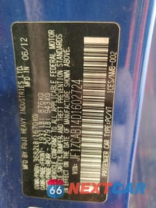 Zdjęcie 13 z 15 samochodu: 2013 SUBARU BRZ 2.0 PREMIUM VIN:JF1ZCAB14D1602724 - miniatura