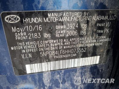Zdjęcie 12 z 12 samochodu: 2017 HYUNDAI ELANTRA SE VIN:5NPD84LF6HH073552 - miniatura