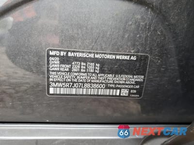 Zdjęcie 12 z 12 samochodu: 2020 BMW 330XI VIN:3MW5R7J07L8B38600 - miniatura