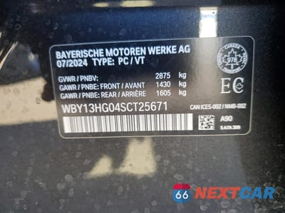 Zdjęcie 12 z 12 samochodu: 2025 BMW I5 XDRIVE 40 VIN:WBY13HG04SCT25671 - miniatura