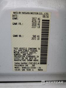 Zdjęcie 12 z 12 samochodu: 2016 NISSAN ALTIMA 2.5 VIN:1N4AL3AP8GC285814 - miniatura